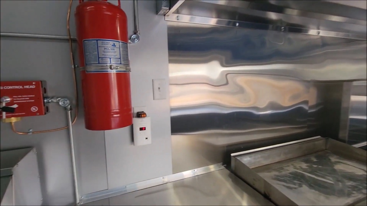 fire-suppression tank, control head, hood switch panel